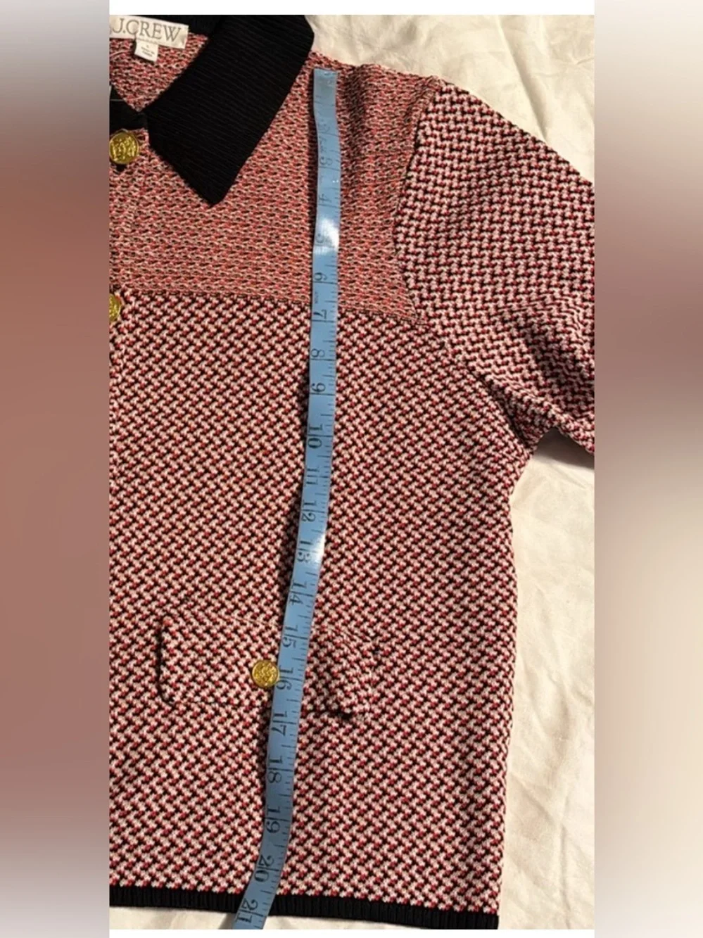 J.Crew Sweater lady jacket in herringbone Size Large